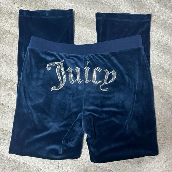 Juicy Couture Bling Velour Track Pant - Picture 1 of 6